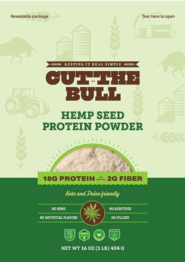 Cut the Bull Hemp Seed Protein Package Front ...