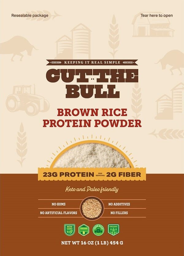 Cut the Bull Brown Rice Protein Package Front ...